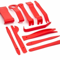 Kit pentru demontare interior auto, cu husa transport, 11 piese, rosu, Mighty Toolware MT030